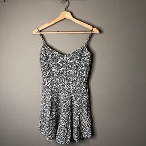 Zara floral romper black white size xs